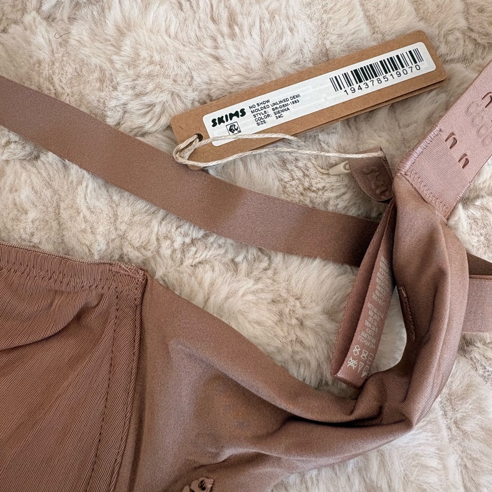 SKIMS MESH UNLINED DEMI BRA | SIENNA - Picture 2 of 2